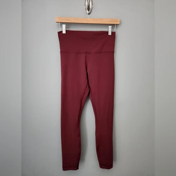 Lululemon Wunder Train Leggings Maroon Size 8 - Picture 1 of 8